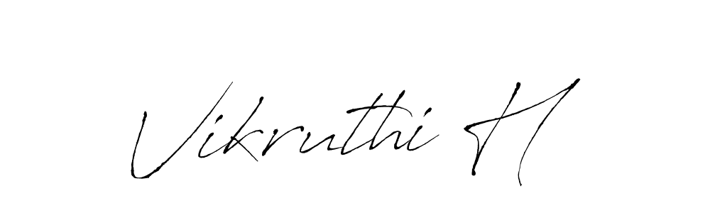 You can use this online signature creator to create a handwritten signature for the name Vikruthi H. This is the best online autograph maker. Vikruthi H signature style 6 images and pictures png