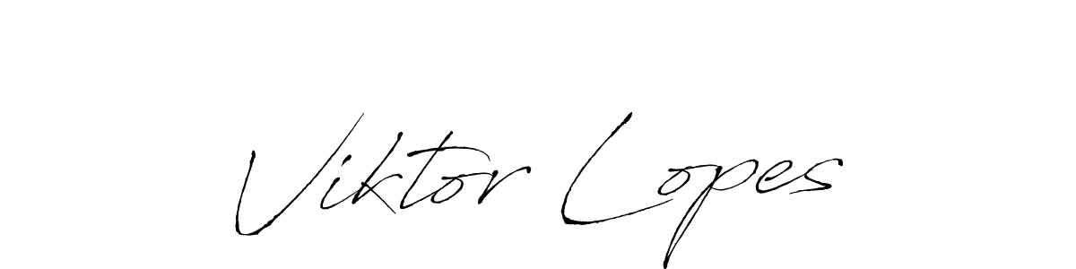 Design your own signature with our free online signature maker. With this signature software, you can create a handwritten (Antro_Vectra) signature for name Viktor Lopes. Viktor Lopes signature style 6 images and pictures png