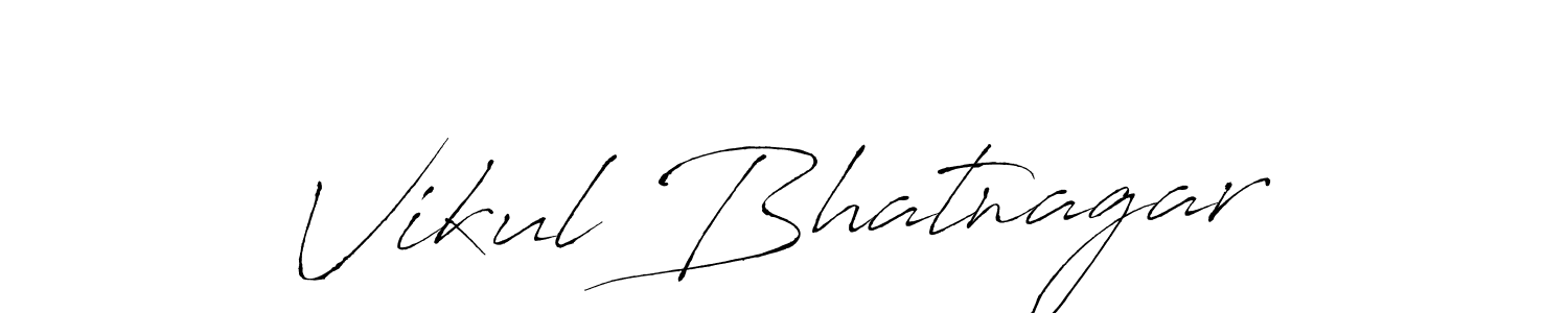 How to make Vikul Bhatnagar signature? Antro_Vectra is a professional autograph style. Create handwritten signature for Vikul Bhatnagar name. Vikul Bhatnagar signature style 6 images and pictures png