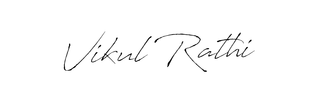 The best way (Antro_Vectra) to make a short signature is to pick only two or three words in your name. The name Vikul Rathi include a total of six letters. For converting this name. Vikul Rathi signature style 6 images and pictures png