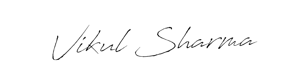 Vikul Sharma stylish signature style. Best Handwritten Sign (Antro_Vectra) for my name. Handwritten Signature Collection Ideas for my name Vikul Sharma. Vikul Sharma signature style 6 images and pictures png