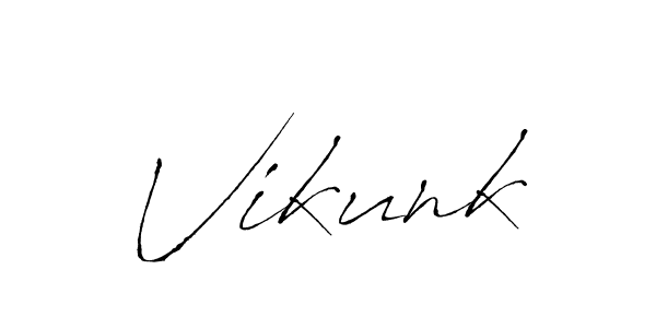 Design your own signature with our free online signature maker. With this signature software, you can create a handwritten (Antro_Vectra) signature for name Vikunk. Vikunk signature style 6 images and pictures png