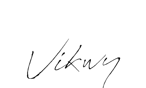 How to make Vikwy name signature. Use Antro_Vectra style for creating short signs online. This is the latest handwritten sign. Vikwy signature style 6 images and pictures png