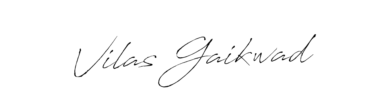 How to make Vilas Gaikwad name signature. Use Antro_Vectra style for creating short signs online. This is the latest handwritten sign. Vilas Gaikwad signature style 6 images and pictures png