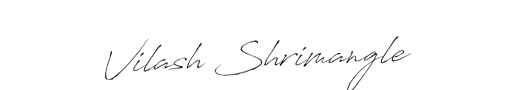 How to make Vilash Shrimangle name signature. Use Antro_Vectra style for creating short signs online. This is the latest handwritten sign. Vilash Shrimangle signature style 6 images and pictures png
