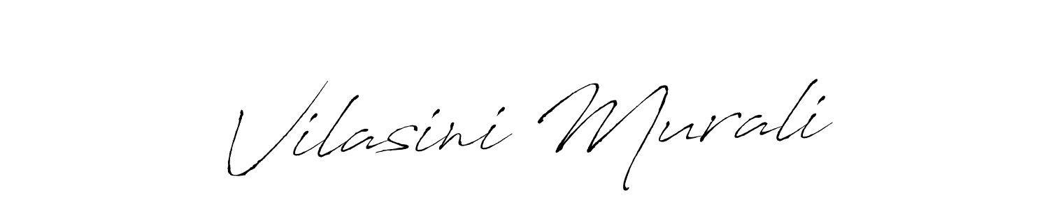 Create a beautiful signature design for name Vilasini Murali. With this signature (Antro_Vectra) fonts, you can make a handwritten signature for free. Vilasini Murali signature style 6 images and pictures png