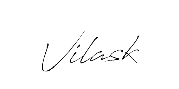 Use a signature maker to create a handwritten signature online. With this signature software, you can design (Antro_Vectra) your own signature for name Vilask. Vilask signature style 6 images and pictures png