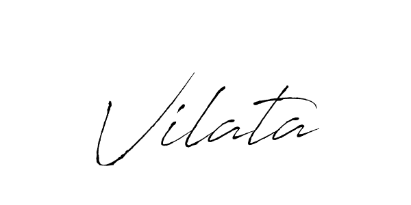 Design your own signature with our free online signature maker. With this signature software, you can create a handwritten (Antro_Vectra) signature for name Vilata. Vilata signature style 6 images and pictures png