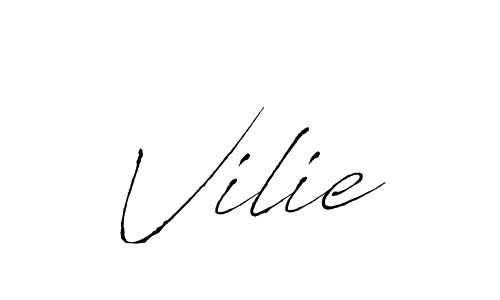 Vilie stylish signature style. Best Handwritten Sign (Antro_Vectra) for my name. Handwritten Signature Collection Ideas for my name Vilie. Vilie signature style 6 images and pictures png