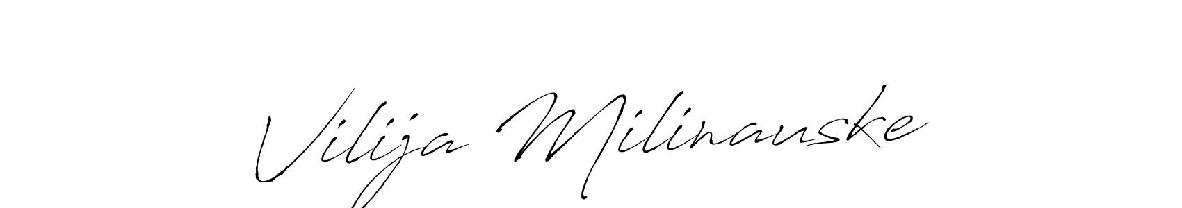 Vilija Milinauske stylish signature style. Best Handwritten Sign (Antro_Vectra) for my name. Handwritten Signature Collection Ideas for my name Vilija Milinauske. Vilija Milinauske signature style 6 images and pictures png