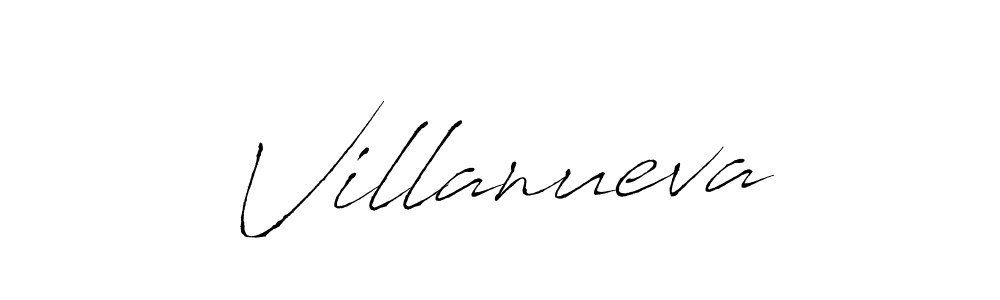 Design your own signature with our free online signature maker. With this signature software, you can create a handwritten (Antro_Vectra) signature for name Villanueva. Villanueva signature style 6 images and pictures png