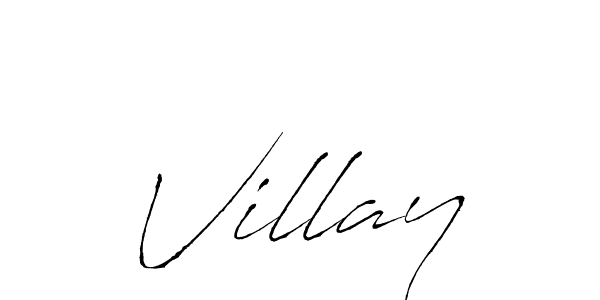 Design your own signature with our free online signature maker. With this signature software, you can create a handwritten (Antro_Vectra) signature for name Villay. Villay signature style 6 images and pictures png