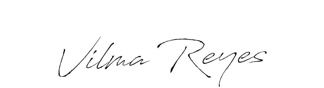 The best way (Antro_Vectra) to make a short signature is to pick only two or three words in your name. The name Vilma Reyes include a total of six letters. For converting this name. Vilma Reyes signature style 6 images and pictures png