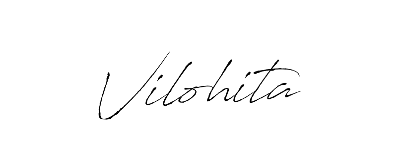 The best way (Antro_Vectra) to make a short signature is to pick only two or three words in your name. The name Vilohita include a total of six letters. For converting this name. Vilohita signature style 6 images and pictures png