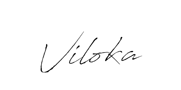 Use a signature maker to create a handwritten signature online. With this signature software, you can design (Antro_Vectra) your own signature for name Viloka. Viloka signature style 6 images and pictures png