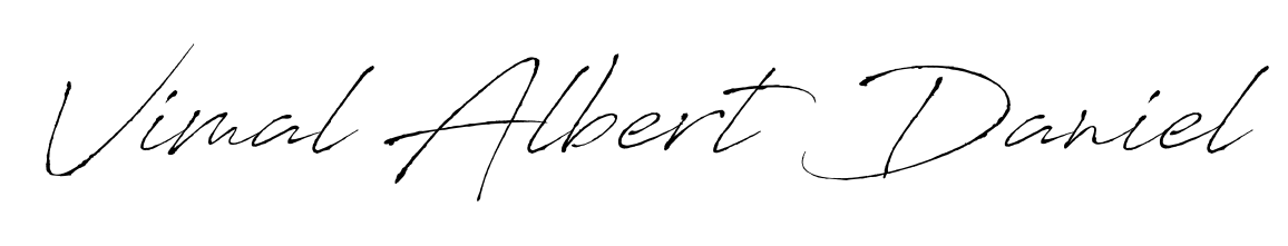 You can use this online signature creator to create a handwritten signature for the name Vimal Albert Daniel. This is the best online autograph maker. Vimal Albert Daniel signature style 6 images and pictures png