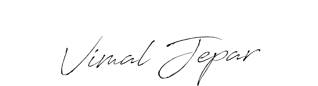 Create a beautiful signature design for name Vimal Jepar. With this signature (Antro_Vectra) fonts, you can make a handwritten signature for free. Vimal Jepar signature style 6 images and pictures png