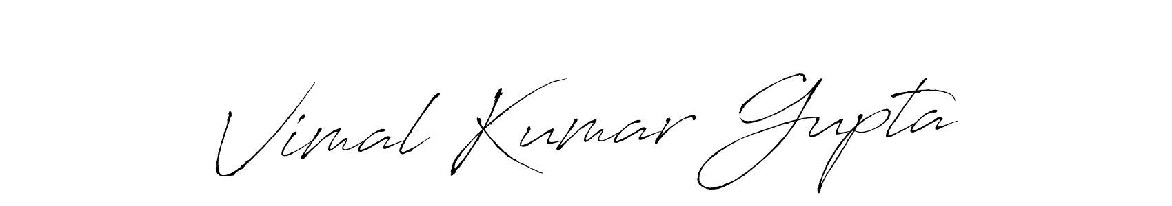 Create a beautiful signature design for name Vimal Kumar Gupta. With this signature (Antro_Vectra) fonts, you can make a handwritten signature for free. Vimal Kumar Gupta signature style 6 images and pictures png