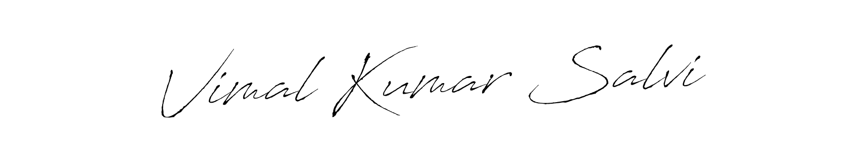 How to make Vimal Kumar Salvi name signature. Use Antro_Vectra style for creating short signs online. This is the latest handwritten sign. Vimal Kumar Salvi signature style 6 images and pictures png