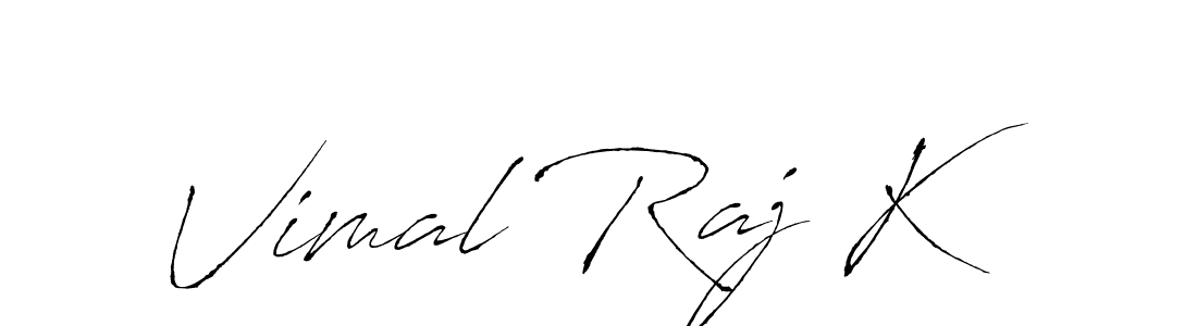 Make a beautiful signature design for name Vimal Raj K. With this signature (Antro_Vectra) style, you can create a handwritten signature for free. Vimal Raj K signature style 6 images and pictures png