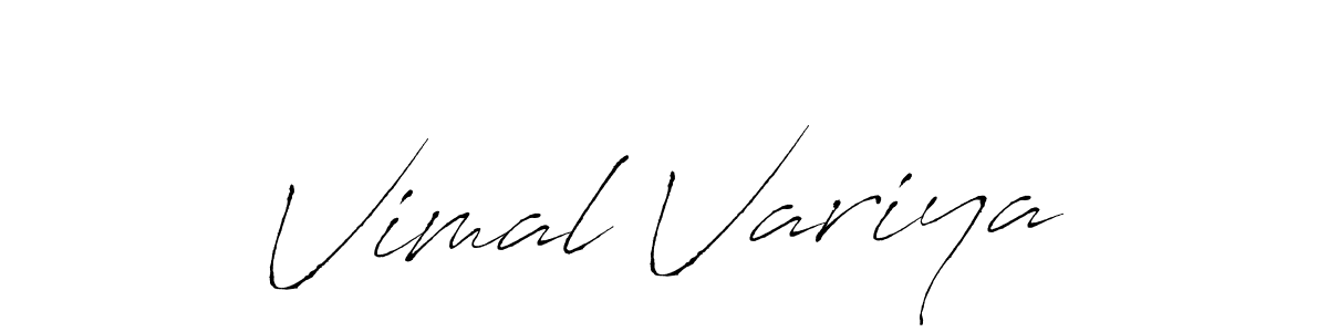 Use a signature maker to create a handwritten signature online. With this signature software, you can design (Antro_Vectra) your own signature for name Vimal Variya. Vimal Variya signature style 6 images and pictures png