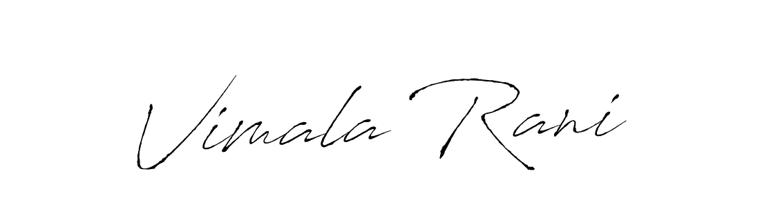 Vimala Rani stylish signature style. Best Handwritten Sign (Antro_Vectra) for my name. Handwritten Signature Collection Ideas for my name Vimala Rani. Vimala Rani signature style 6 images and pictures png