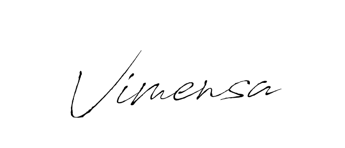Design your own signature with our free online signature maker. With this signature software, you can create a handwritten (Antro_Vectra) signature for name Vimensa. Vimensa signature style 6 images and pictures png