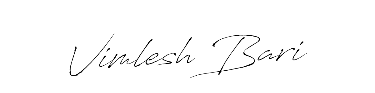 How to make Vimlesh Bari name signature. Use Antro_Vectra style for creating short signs online. This is the latest handwritten sign. Vimlesh Bari signature style 6 images and pictures png