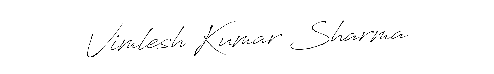 Create a beautiful signature design for name Vimlesh Kumar Sharma. With this signature (Antro_Vectra) fonts, you can make a handwritten signature for free. Vimlesh Kumar Sharma signature style 6 images and pictures png