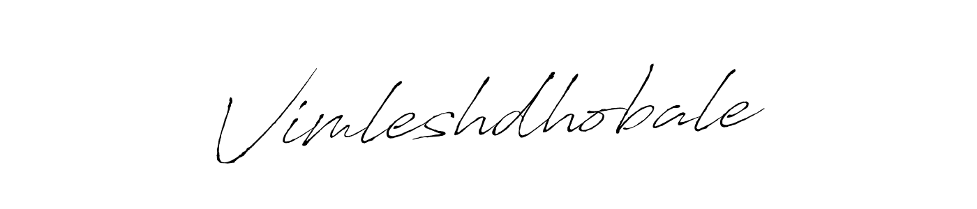 How to make Vimleshdhobale name signature. Use Antro_Vectra style for creating short signs online. This is the latest handwritten sign. Vimleshdhobale signature style 6 images and pictures png