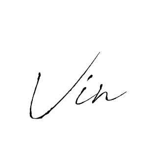How to make Vin signature? Antro_Vectra is a professional autograph style. Create handwritten signature for Vin name. Vin signature style 6 images and pictures png