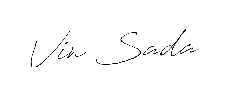 Use a signature maker to create a handwritten signature online. With this signature software, you can design (Antro_Vectra) your own signature for name Vin Sada. Vin Sada signature style 6 images and pictures png