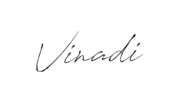 Create a beautiful signature design for name Vinadi. With this signature (Antro_Vectra) fonts, you can make a handwritten signature for free. Vinadi signature style 6 images and pictures png