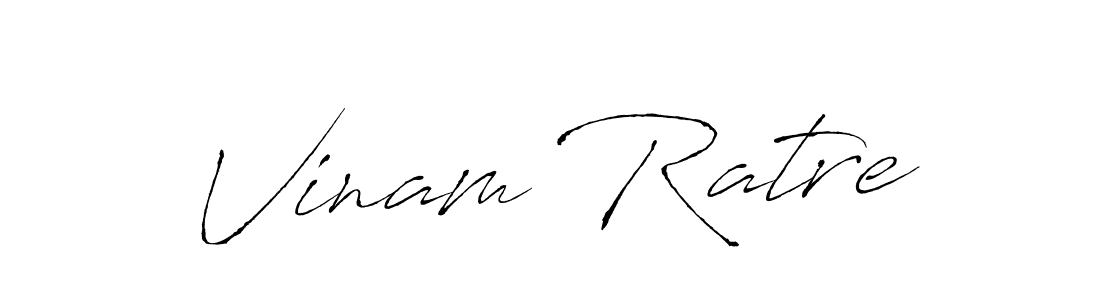 Use a signature maker to create a handwritten signature online. With this signature software, you can design (Antro_Vectra) your own signature for name Vinam Ratre. Vinam Ratre signature style 6 images and pictures png