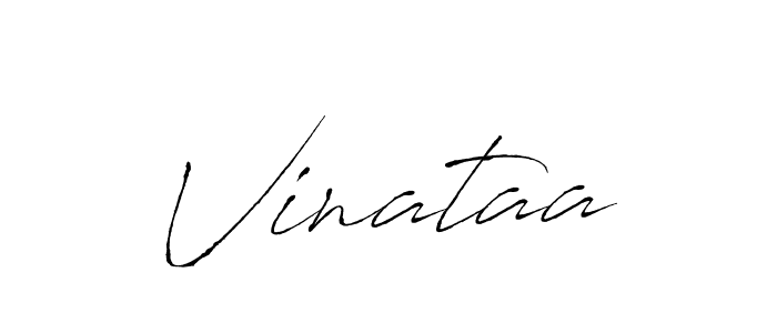 Make a beautiful signature design for name Vinataa. With this signature (Antro_Vectra) style, you can create a handwritten signature for free. Vinataa signature style 6 images and pictures png