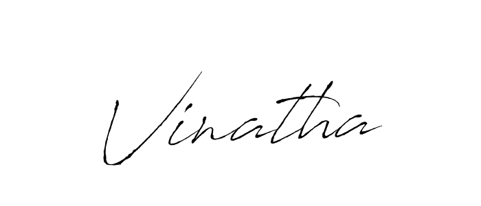 Design your own signature with our free online signature maker. With this signature software, you can create a handwritten (Antro_Vectra) signature for name Vinatha. Vinatha signature style 6 images and pictures png