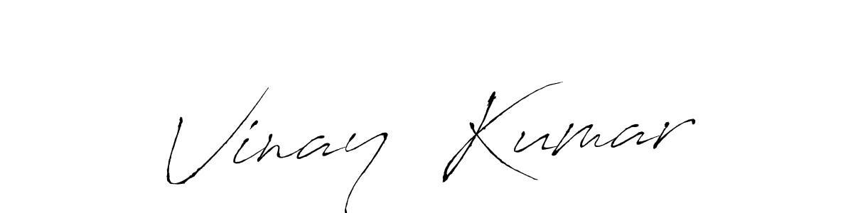 Make a beautiful signature design for name Vinay  Kumar. With this signature (Antro_Vectra) style, you can create a handwritten signature for free. Vinay  Kumar signature style 6 images and pictures png