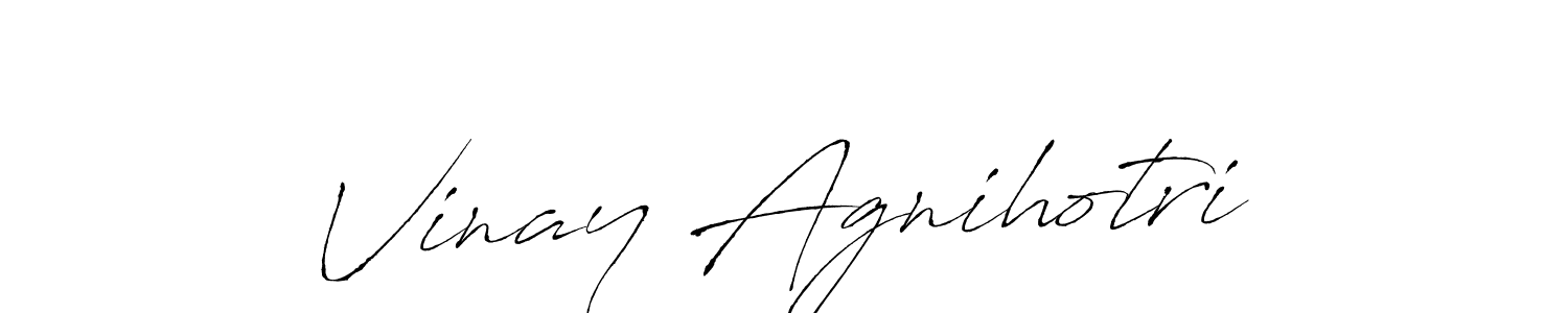 Design your own signature with our free online signature maker. With this signature software, you can create a handwritten (Antro_Vectra) signature for name Vinay Agnihotri. Vinay Agnihotri signature style 6 images and pictures png