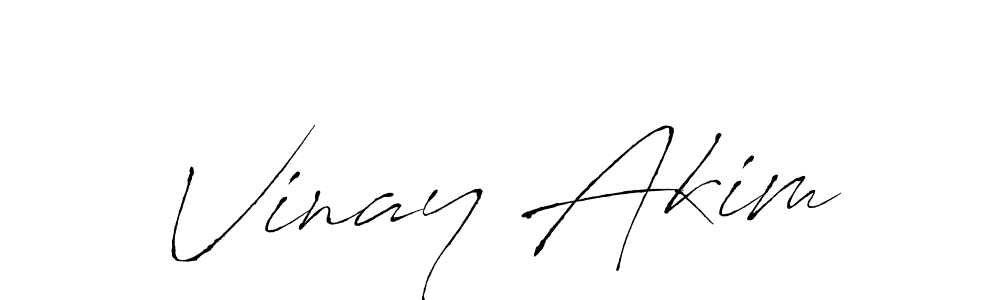 Use a signature maker to create a handwritten signature online. With this signature software, you can design (Antro_Vectra) your own signature for name Vinay Akim. Vinay Akim signature style 6 images and pictures png