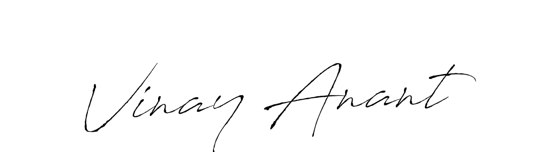 Make a beautiful signature design for name Vinay Anant. With this signature (Antro_Vectra) style, you can create a handwritten signature for free. Vinay Anant signature style 6 images and pictures png