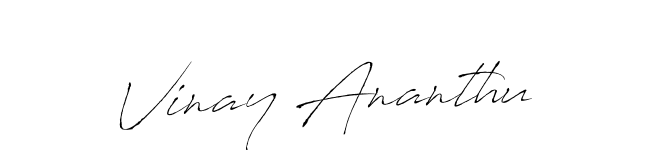 Make a beautiful signature design for name Vinay Ananthu. With this signature (Antro_Vectra) style, you can create a handwritten signature for free. Vinay Ananthu signature style 6 images and pictures png