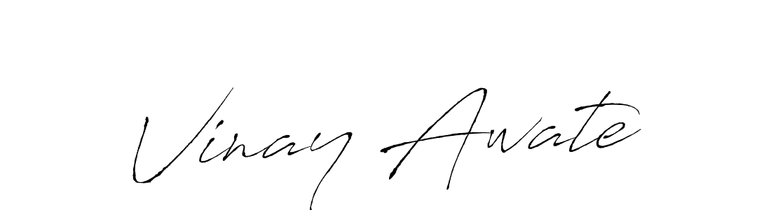 How to make Vinay Awate signature? Antro_Vectra is a professional autograph style. Create handwritten signature for Vinay Awate name. Vinay Awate signature style 6 images and pictures png