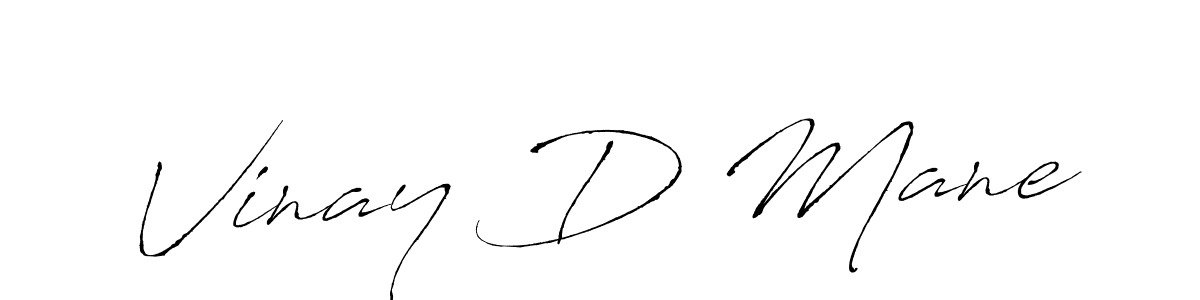 Use a signature maker to create a handwritten signature online. With this signature software, you can design (Antro_Vectra) your own signature for name Vinay D Mane. Vinay D Mane signature style 6 images and pictures png