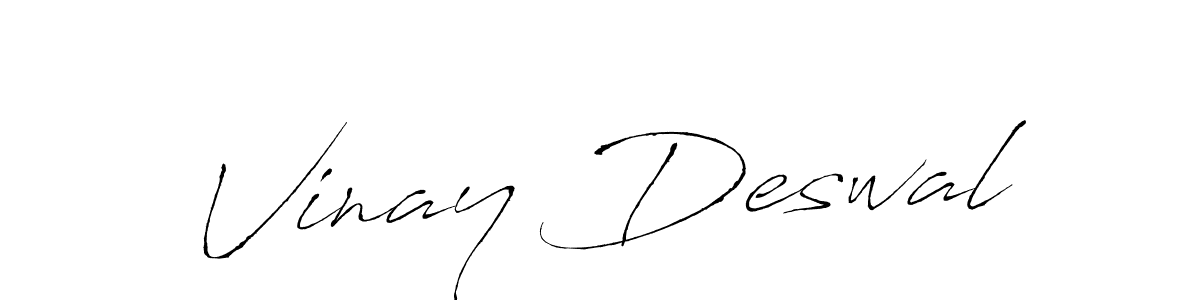 Make a beautiful signature design for name Vinay Deswal. With this signature (Antro_Vectra) style, you can create a handwritten signature for free. Vinay Deswal signature style 6 images and pictures png