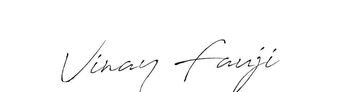 Make a beautiful signature design for name Vinay Fauji. With this signature (Antro_Vectra) style, you can create a handwritten signature for free. Vinay Fauji signature style 6 images and pictures png