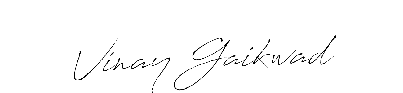 Use a signature maker to create a handwritten signature online. With this signature software, you can design (Antro_Vectra) your own signature for name Vinay Gaikwad. Vinay Gaikwad signature style 6 images and pictures png