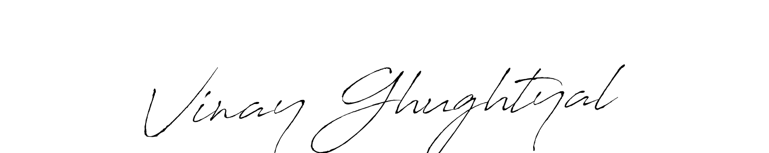 Vinay Ghughtyal stylish signature style. Best Handwritten Sign (Antro_Vectra) for my name. Handwritten Signature Collection Ideas for my name Vinay Ghughtyal. Vinay Ghughtyal signature style 6 images and pictures png