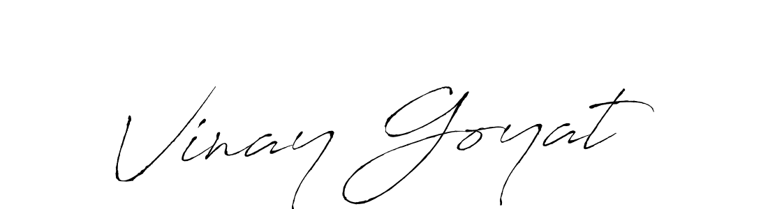 How to make Vinay Goyat name signature. Use Antro_Vectra style for creating short signs online. This is the latest handwritten sign. Vinay Goyat signature style 6 images and pictures png