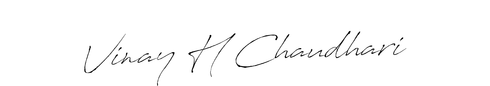 You should practise on your own different ways (Antro_Vectra) to write your name (Vinay H Chaudhari) in signature. don't let someone else do it for you. Vinay H Chaudhari signature style 6 images and pictures png