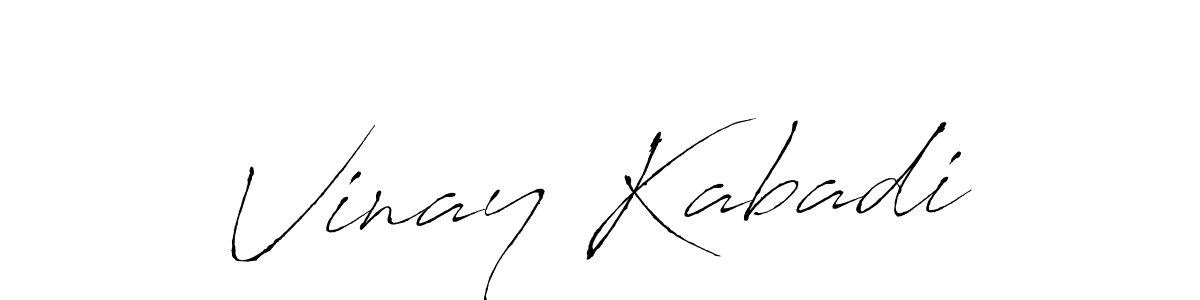 Design your own signature with our free online signature maker. With this signature software, you can create a handwritten (Antro_Vectra) signature for name Vinay Kabadi. Vinay Kabadi signature style 6 images and pictures png
